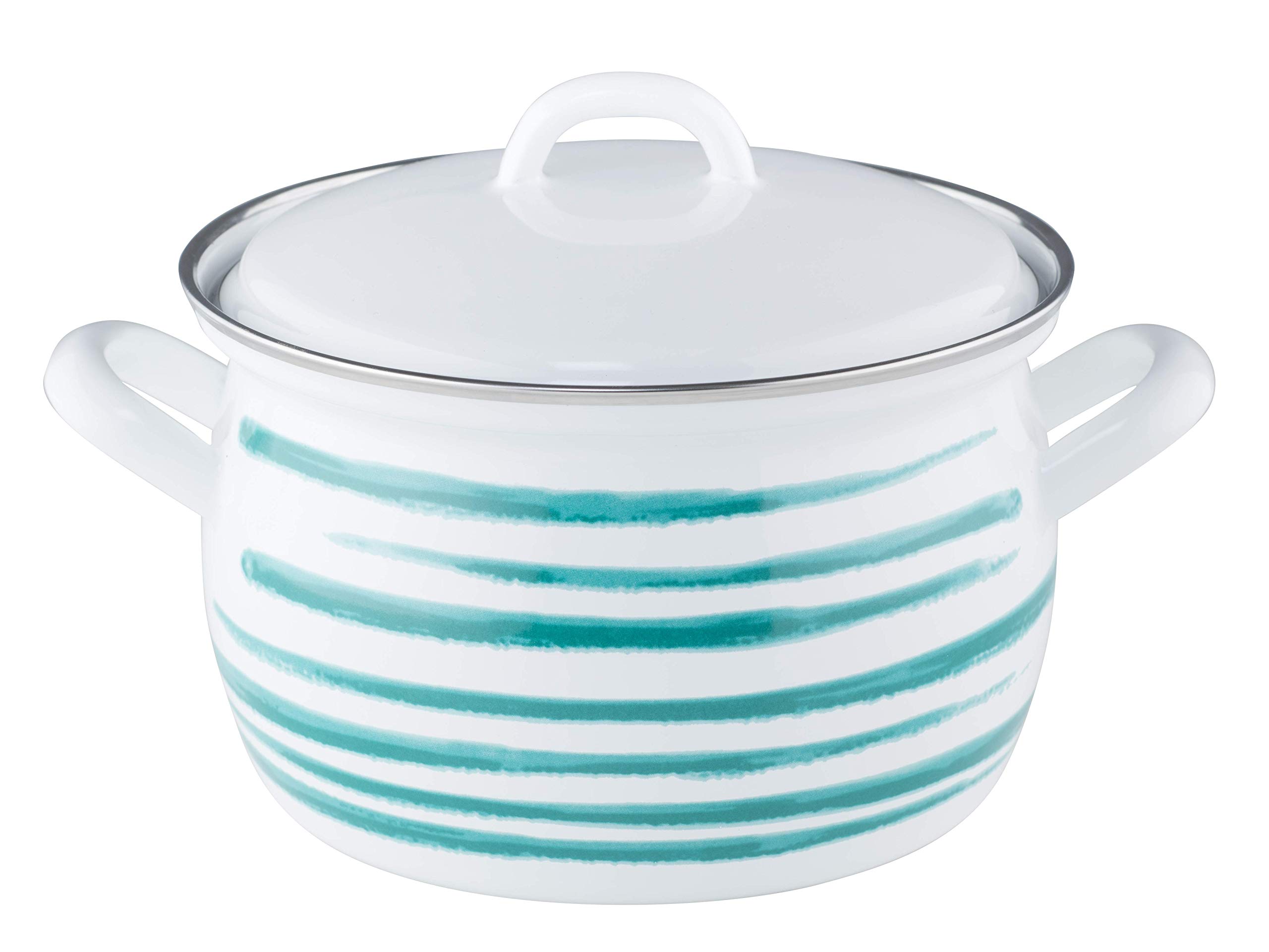 riess-country-gr-n-geflammt-fleischtopf-mit-deckel-18-cm-2-5-liter image 1