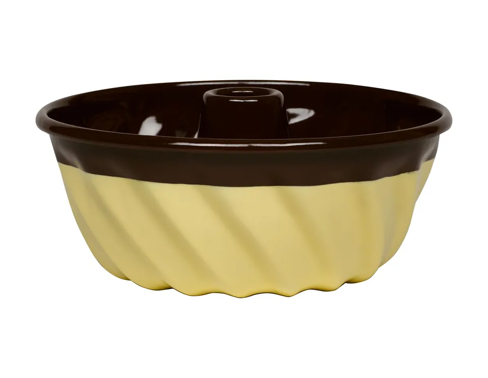 riess-sarah-wiener-gugelhupfform-22-cm-schoko-vanille-2-6-liter-emaille image 1