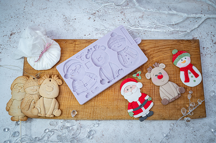 karen-davies-christmas-cookie-silikonform-santa-rentier-schneemann image 1
