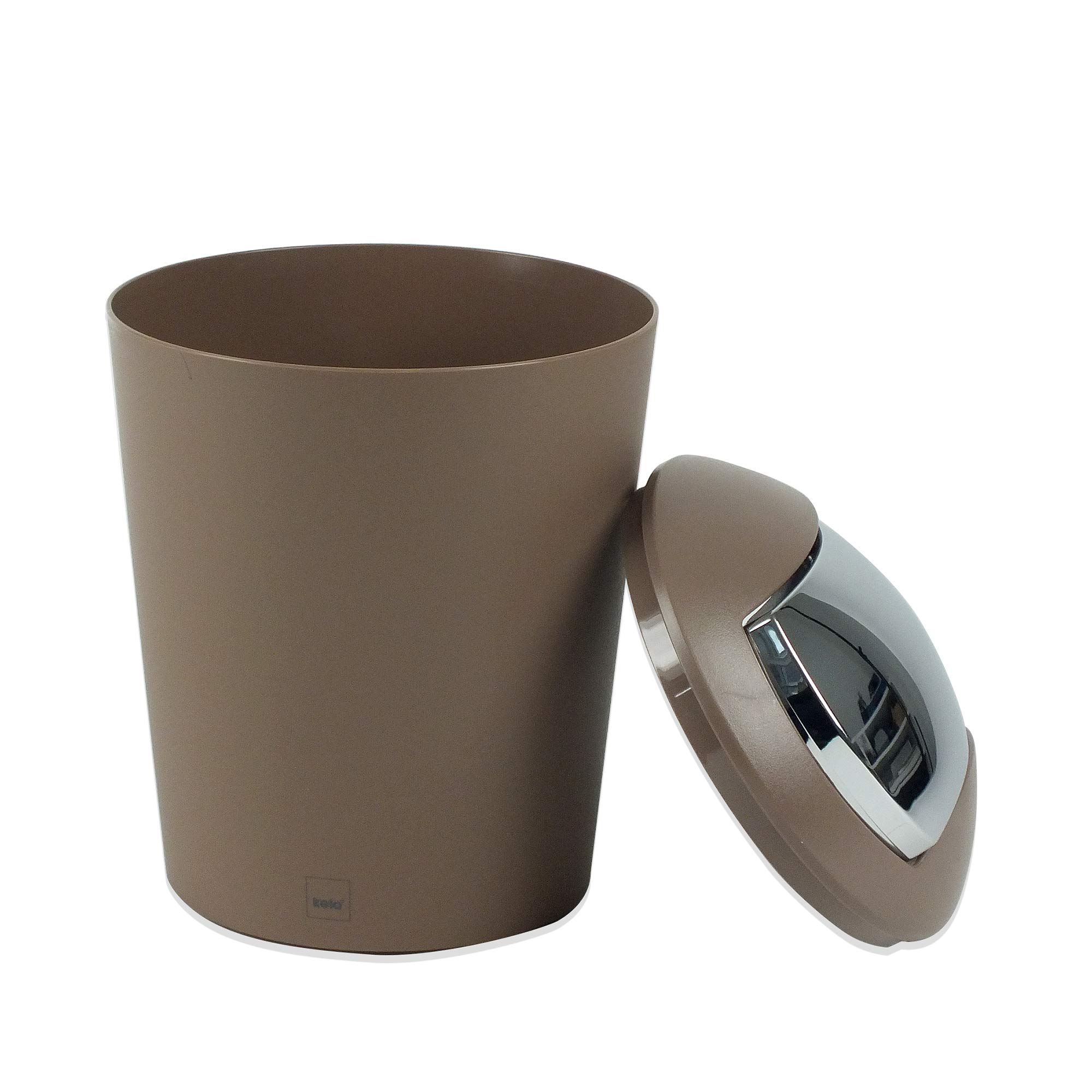 kela-marta-22775-schwingdeckeleimer-5-l-kunststoff-taupe-19-5-x-29-cm image 3