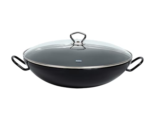 riess-classic-wok-mit-glasdeckel-36-cm-schwarzemaille-4-liter image 4