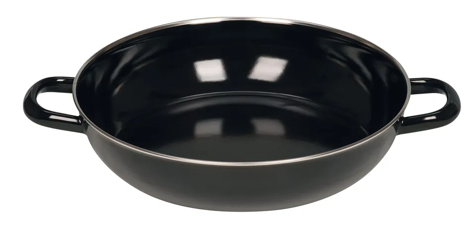 riess-schwarzemail-classic-schmorpfanne-ohne-deckel-24-cm-emaille image 1
