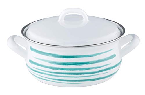 riess-country-kasserolle-mit-deckel-16-cm-1-liter-gr-n-geflammt-emaille image 5