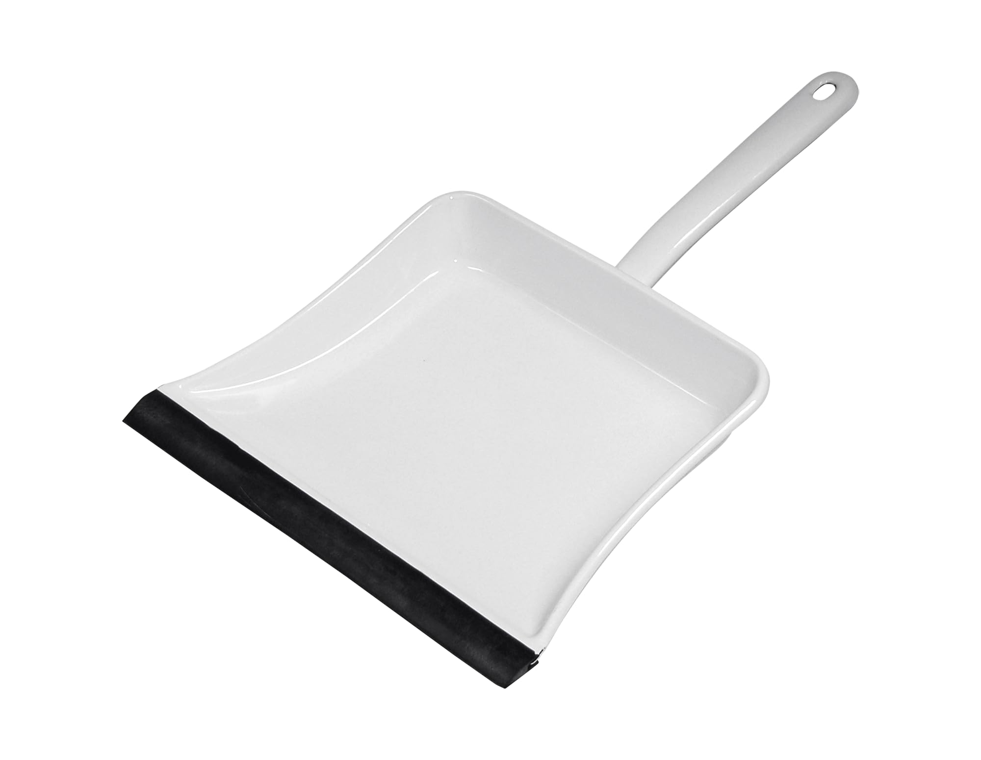 riess-classic-wei-staubschaufel-kehrschaufel-mit-gummilippe-40-cm-emaille image 1