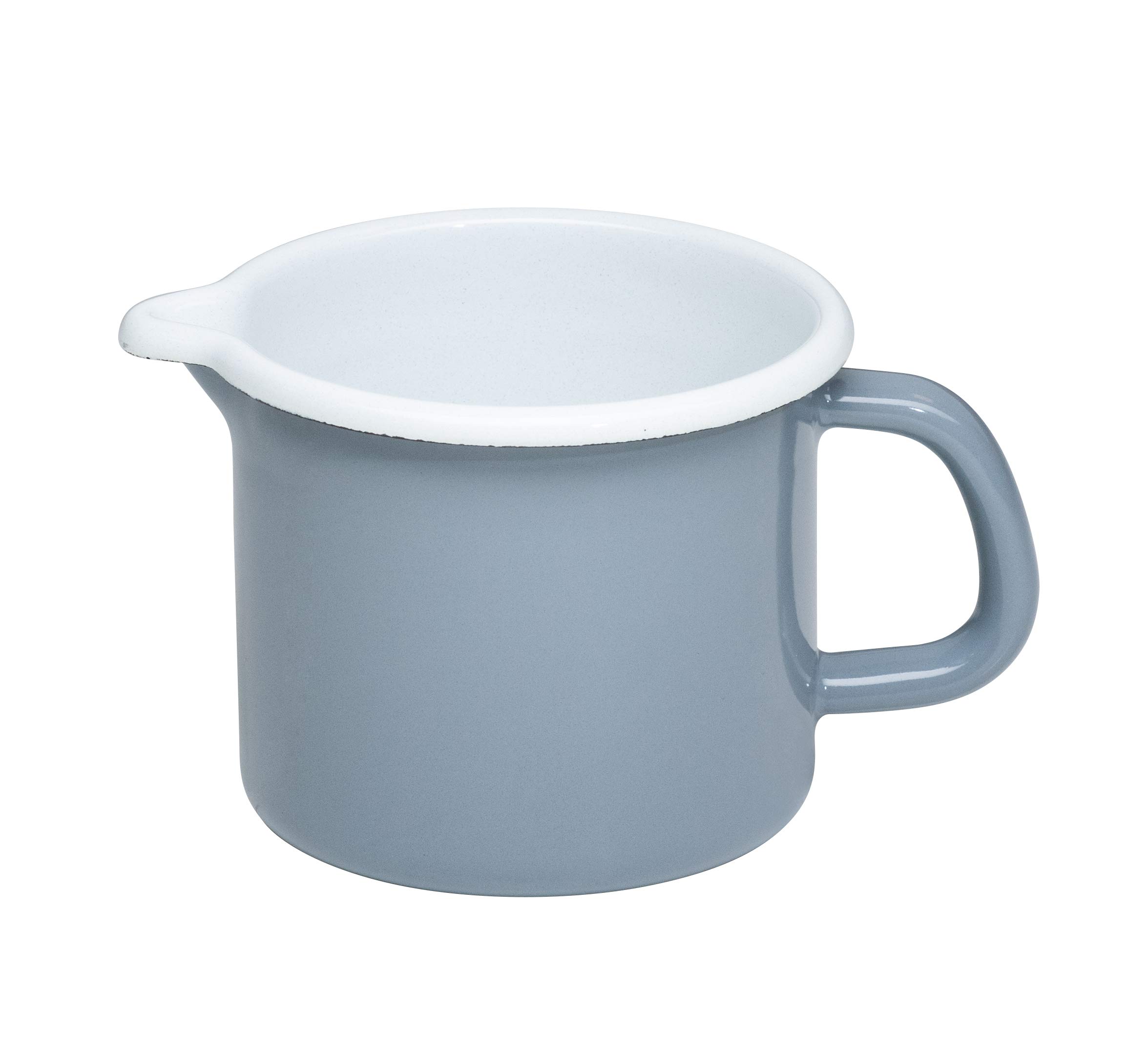 riess-pure-grey-schnabeltopf-10-cm-0-8-liter-emaille-grau-mit-deckel image 1