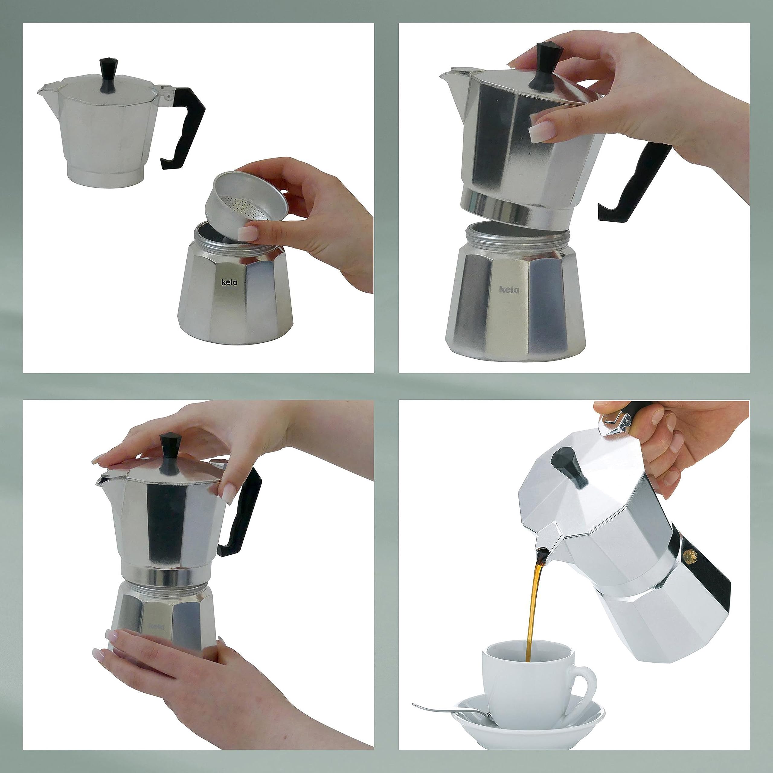 kela-espressokocher-italia-3-tassen-150-ml-aluminium image 7