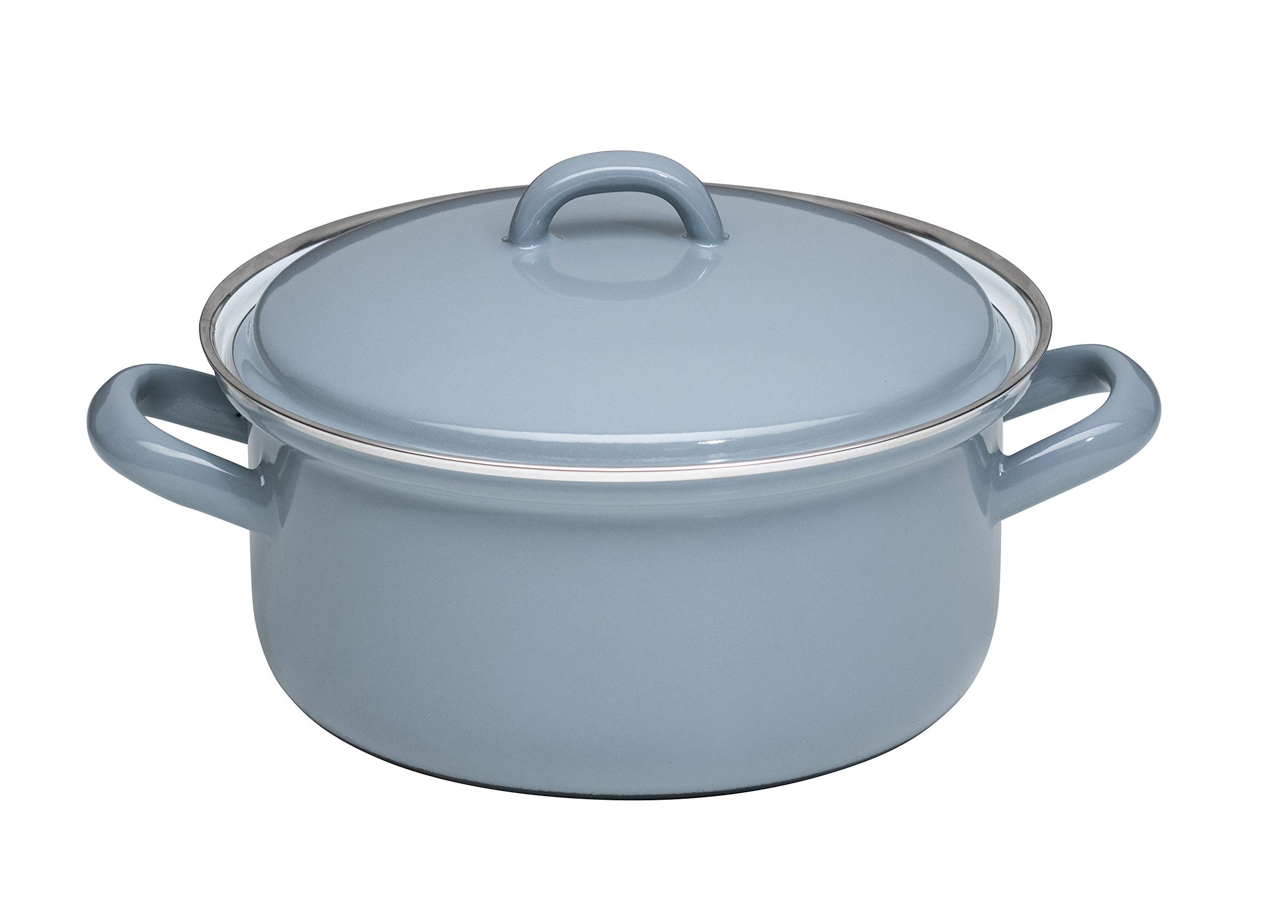 riess-0128-065-kasserolle-mit-deckel-16-cm-pure-grey-emaille-1-1-liter image 1