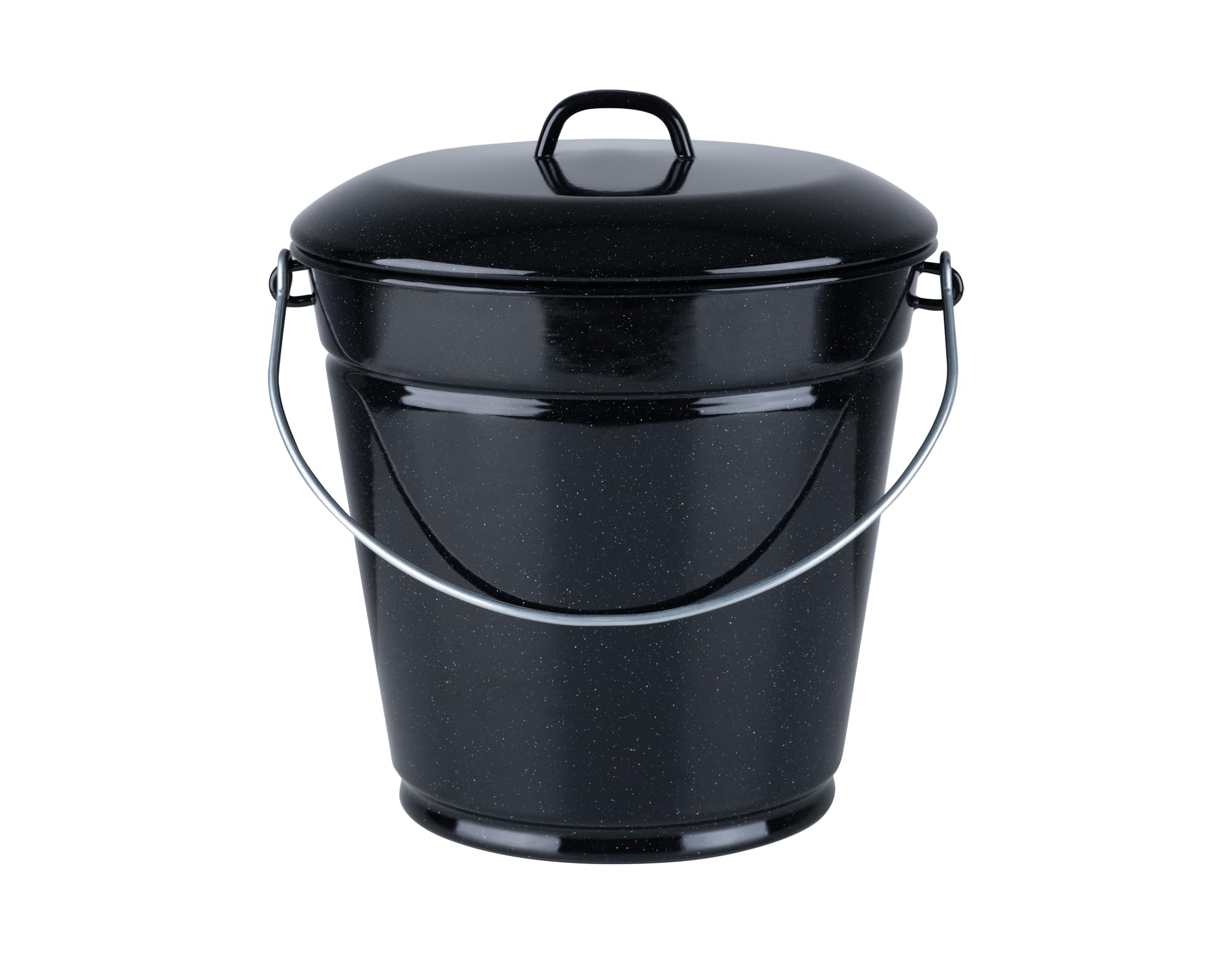 riess-emaille-eimer-mit-deckel-10-liter-schwarz-28-cm-asche-und-m-lleimer image 1