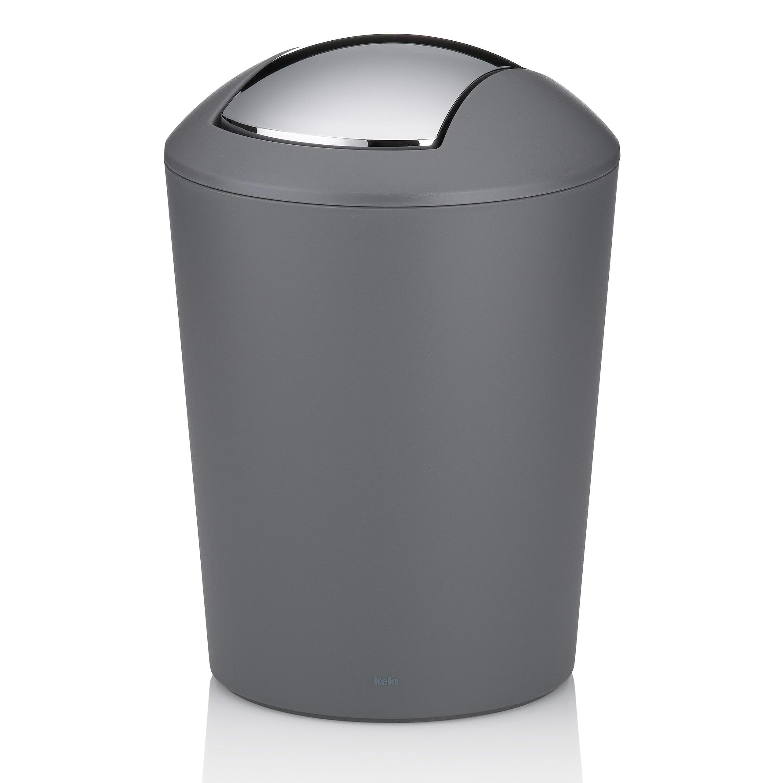 kela-marta-schwingdeckeleimer-5l-kosmetikeimer-grau-matt-kunststoff image 1