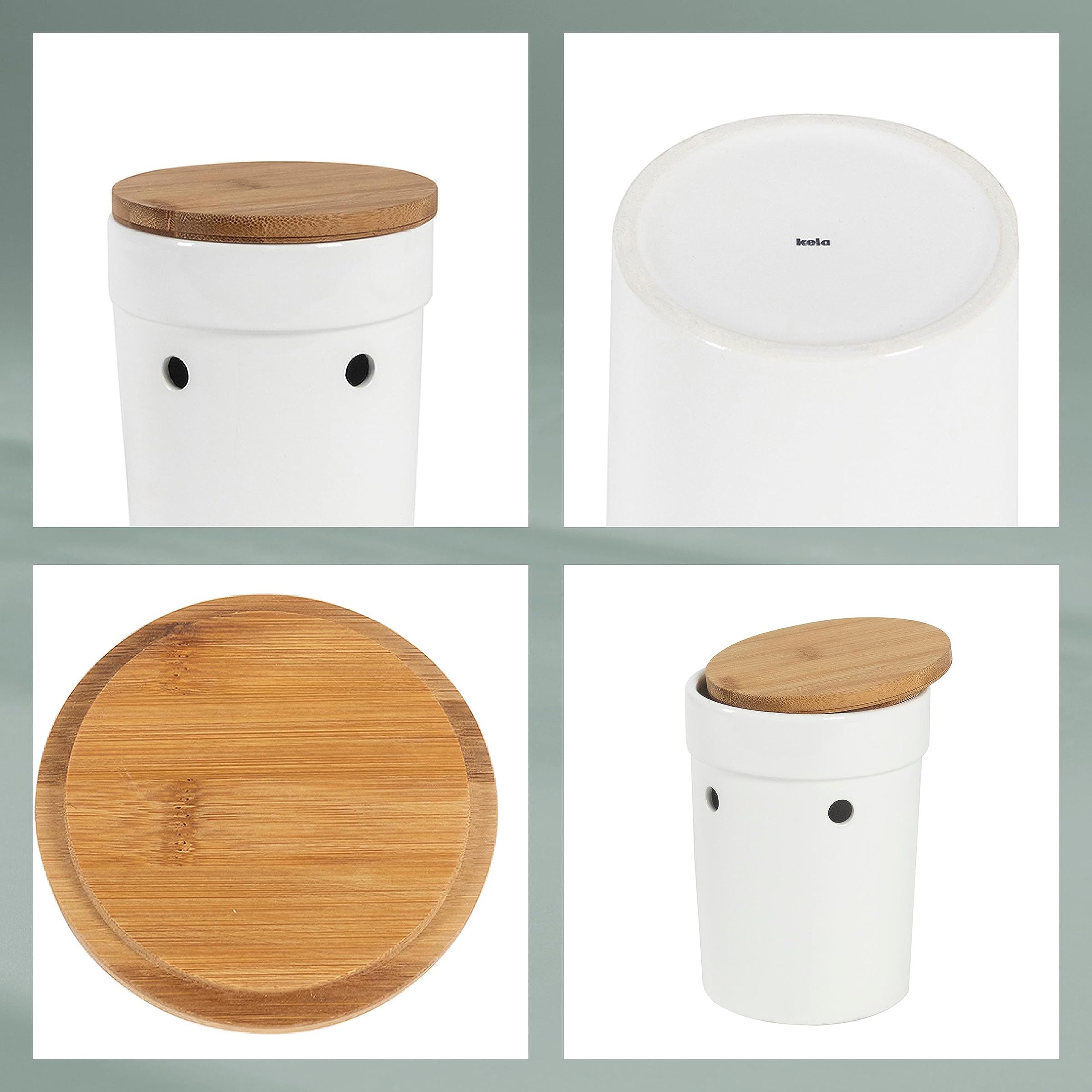 kela-salena-kartoffeltopf-20-cm-keramik-wei-mit-bambusdeckel image 4