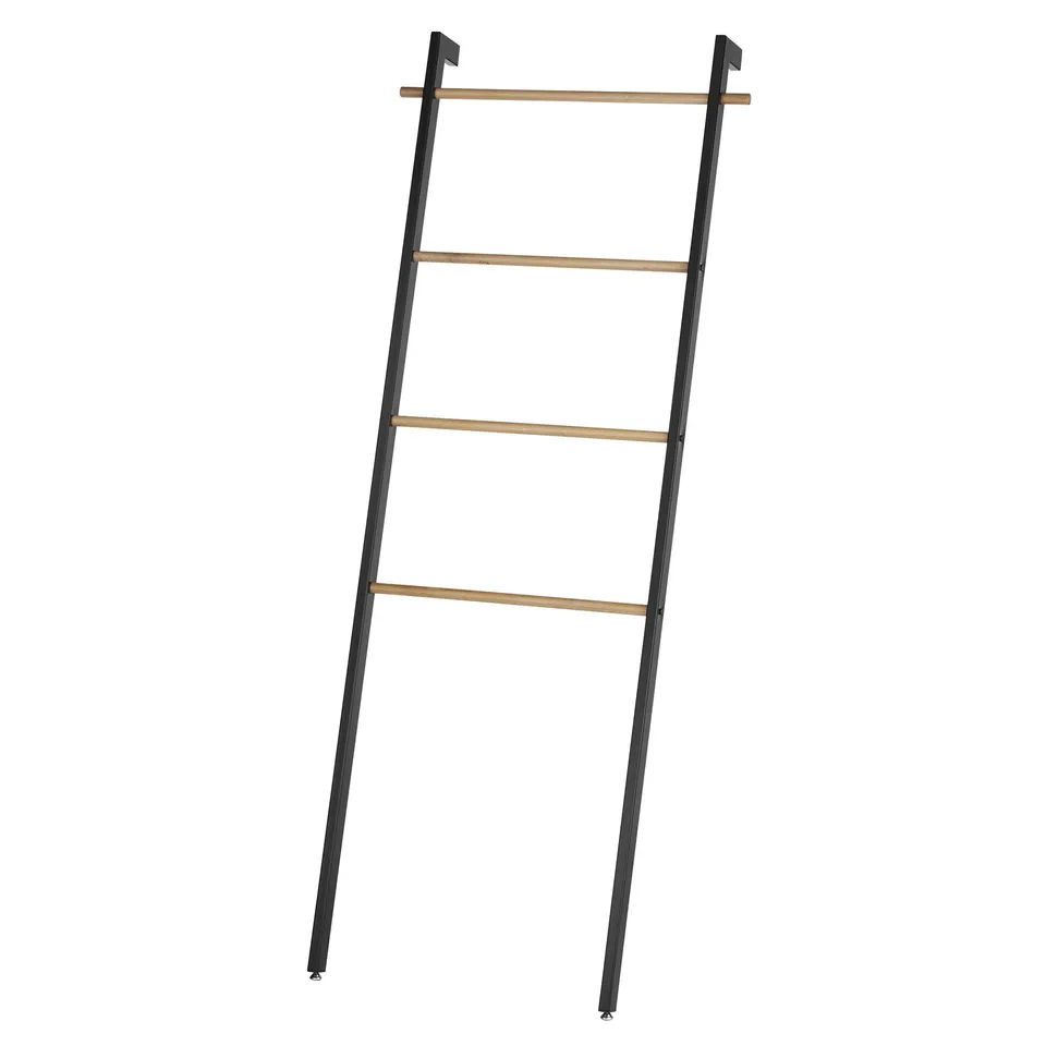 kela-oak-handtuchleiter-66-x-24-x-180-cm-schwarz-matt-eiche image 1