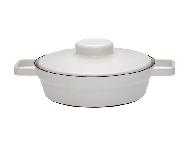 riess-aromapots-pfanne-24-cm-mit-deckel-light-grey-emaille image 1