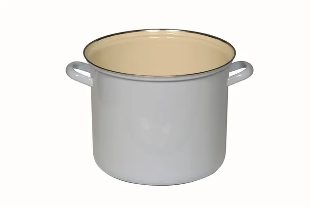 riess-topf-mit-chromrand-kochtopf-emaille-blau-24cm-8-liter image 1