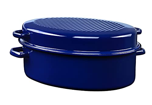 riess-classic-g-nsebr-ter-oval-42-cm-9-l-emaille-blau-induktion-mit-deckel image 4