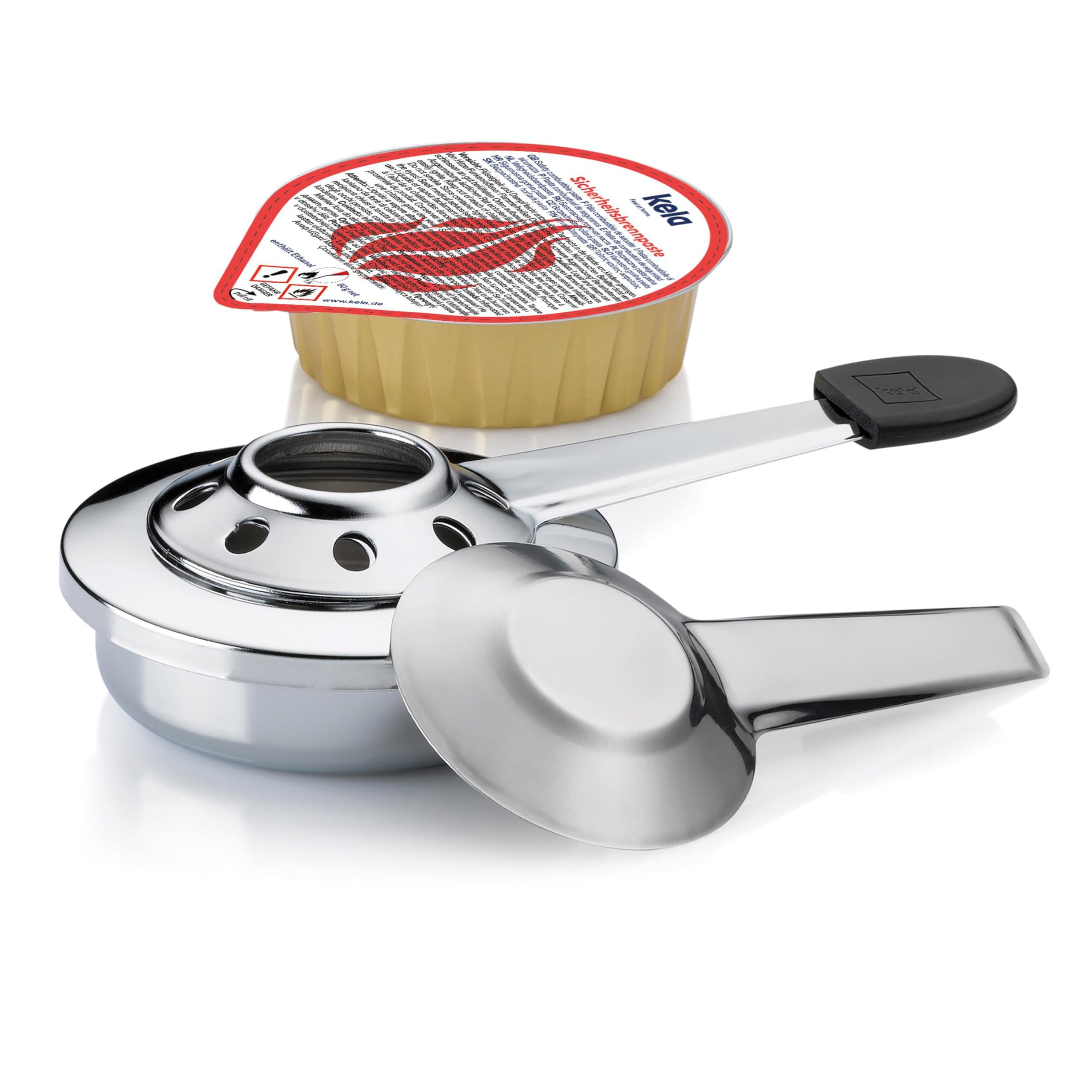 kela-vesuv-pastenbrenner-set-2-teilig-edelstahl-mit-80-g-brennpaste image 1