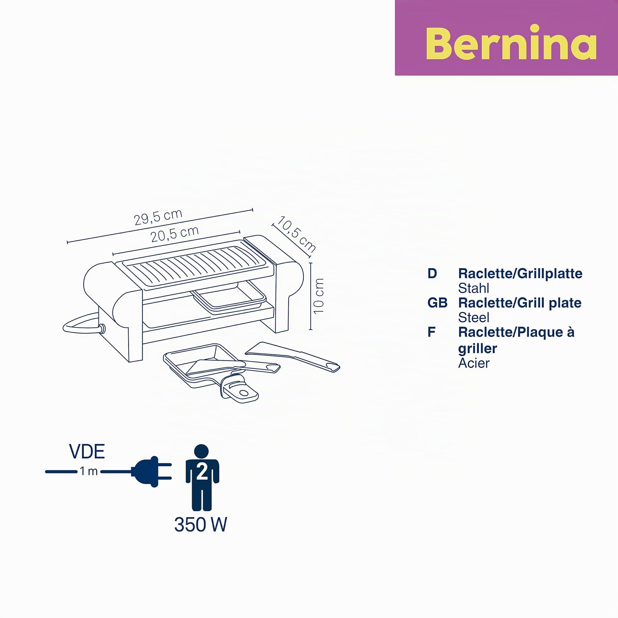 kela-bernina-raclette-grill-f-r-2-personen-350-w image 3