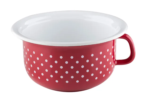 riess-country-p-nktchen-rot-nachttopf-23-cm-2-5-l-emaille-rot-wei image 1