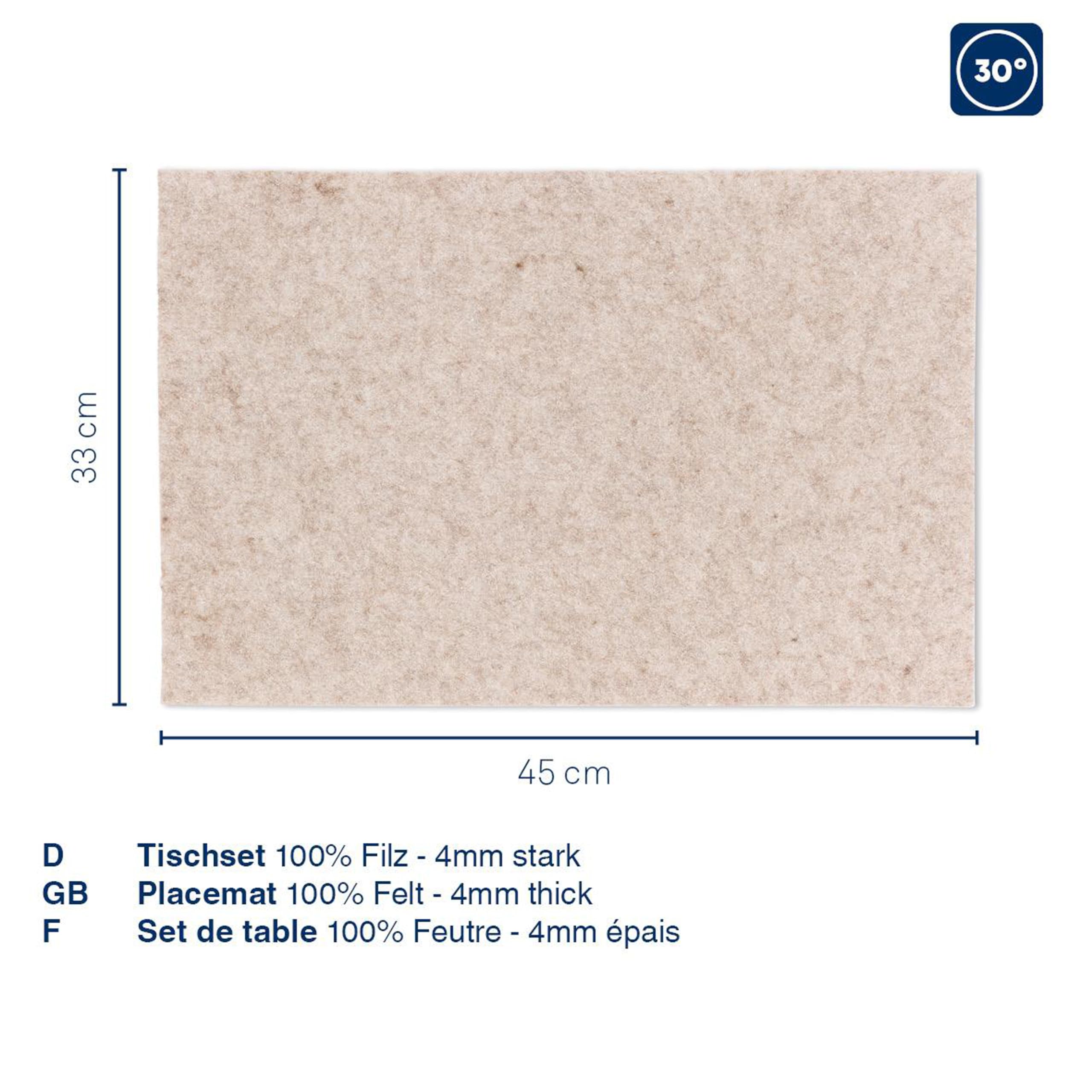kela-alia-tischset-4-teilig-filz-45x30cm-beige image 3