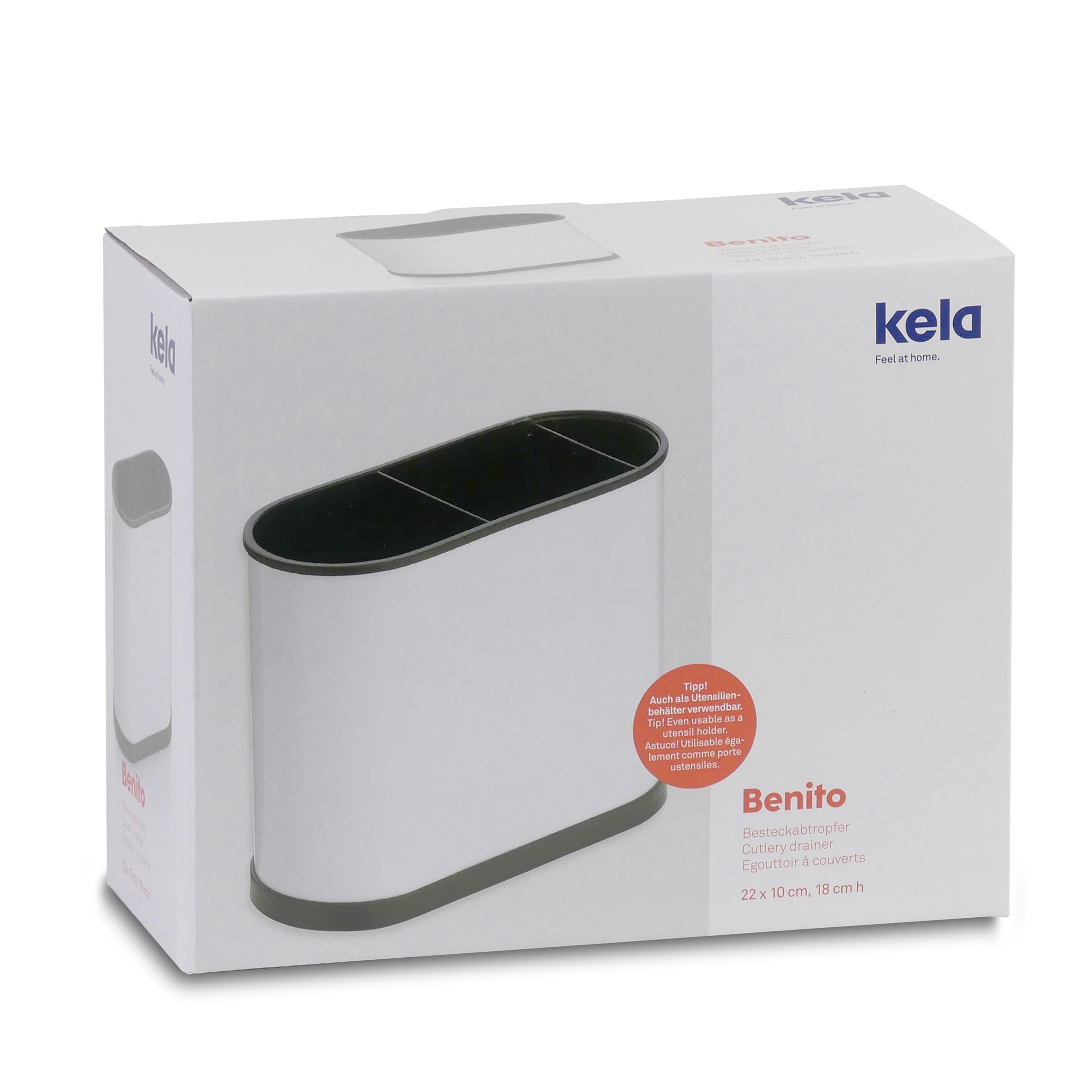 kela-benito-besteckabtropfer-metall-wei-schwarz-22-cm image 6