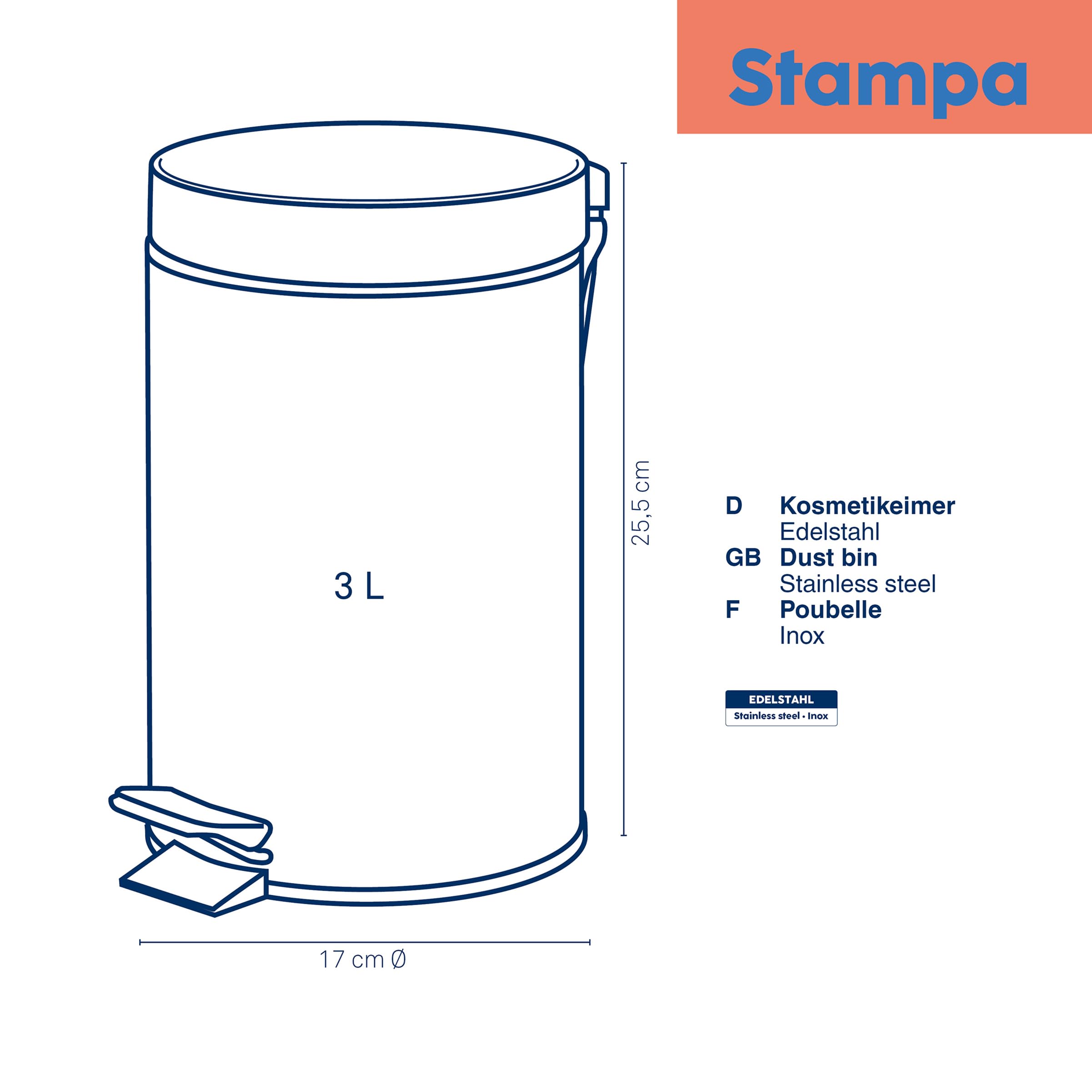 kela-stampa-kosmetikeimer-3-l-edelstahl-gl-nzend-17-cm image 3