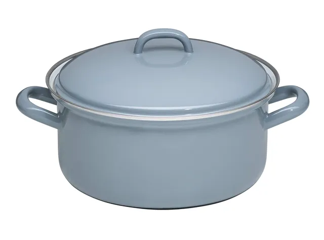 riess-kasserolle-mit-deckel-22-cm-pure-grey-3-0-liter-emaille image 1