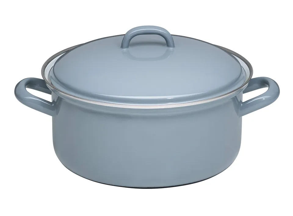 riess-kasserolle-mit-deckel-22-cm-pure-grey-3-0-liter-emaille image 1
