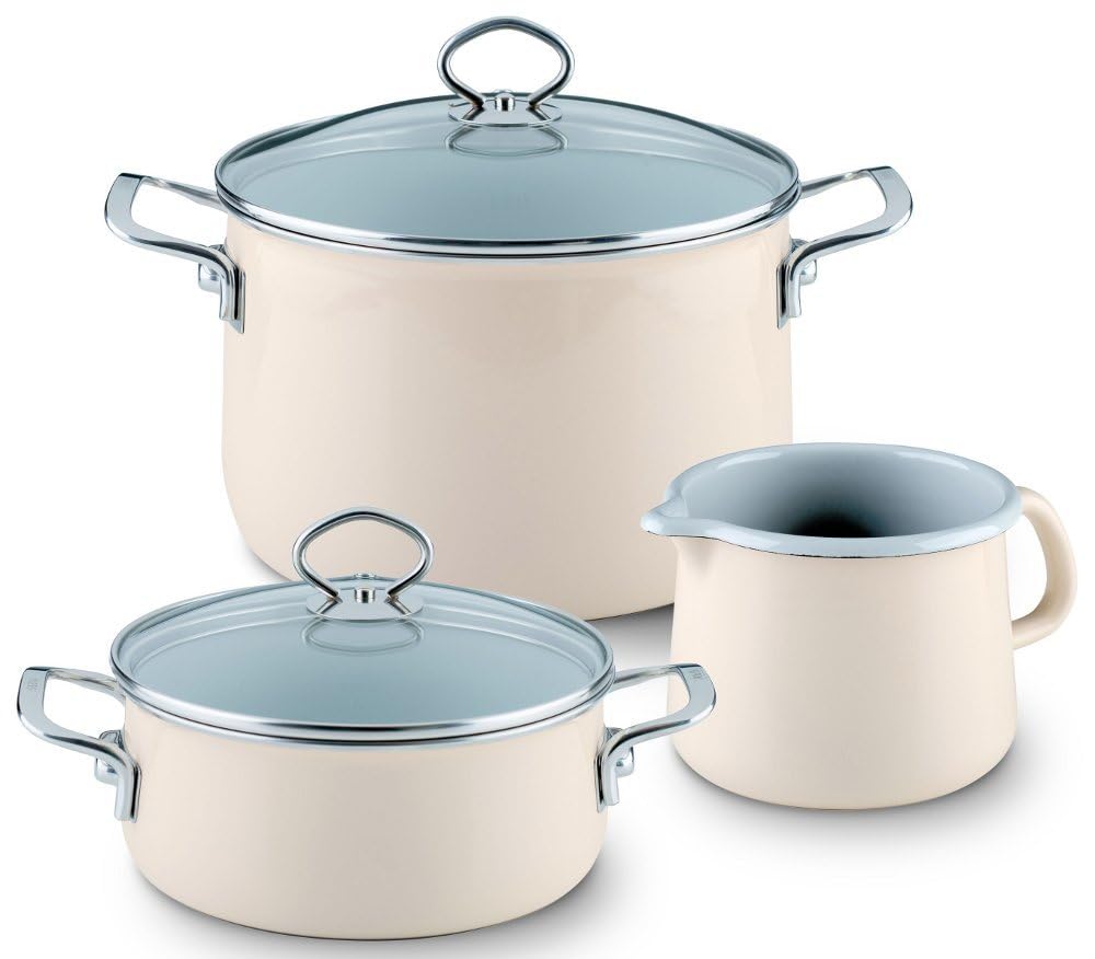 riess-avorio-starterset-3-teilig-emaille-fleischtopf-kasserolle-schnabeltopf image 1