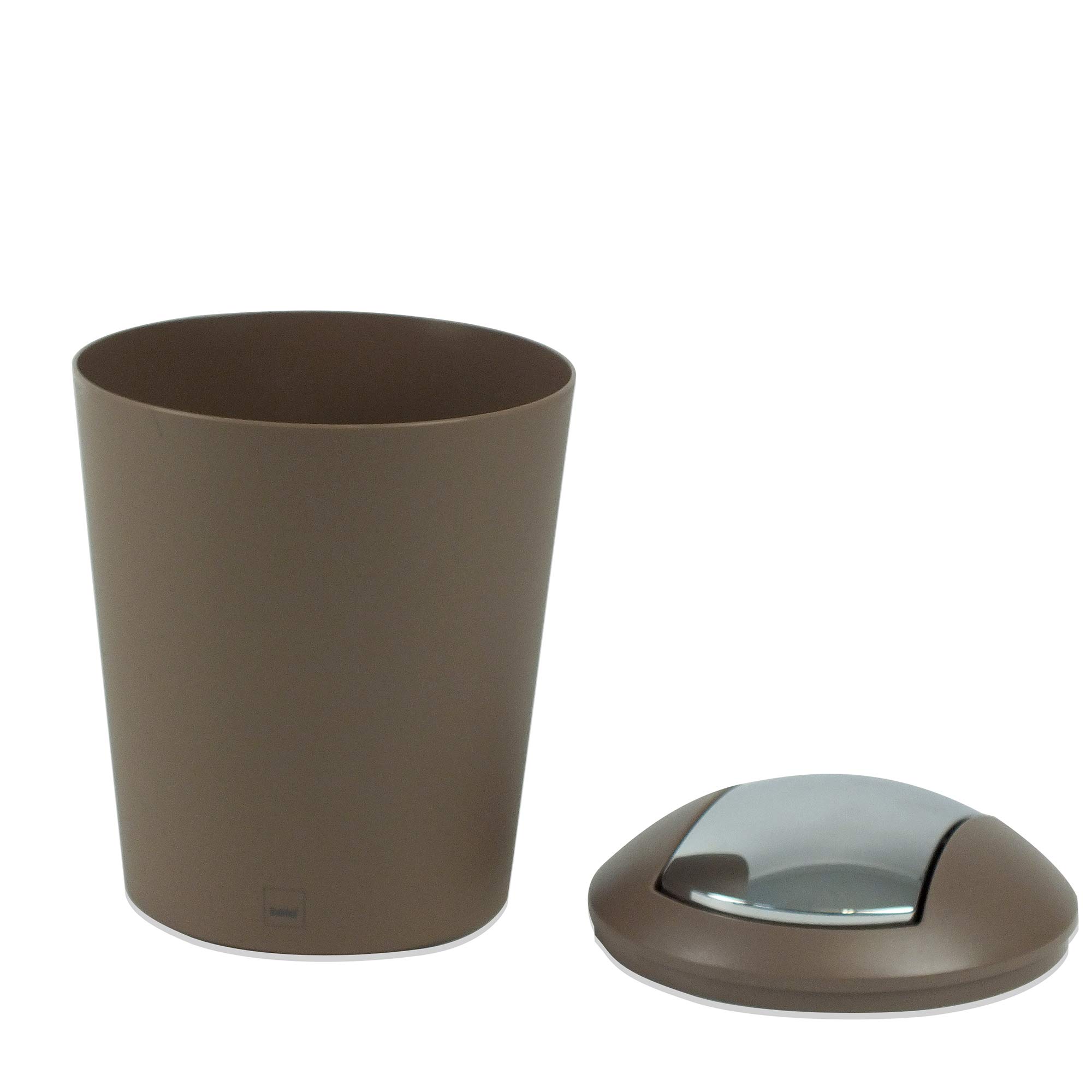 kela-marta-22775-schwingdeckeleimer-5-l-kunststoff-taupe-19-5-x-29-cm image 2