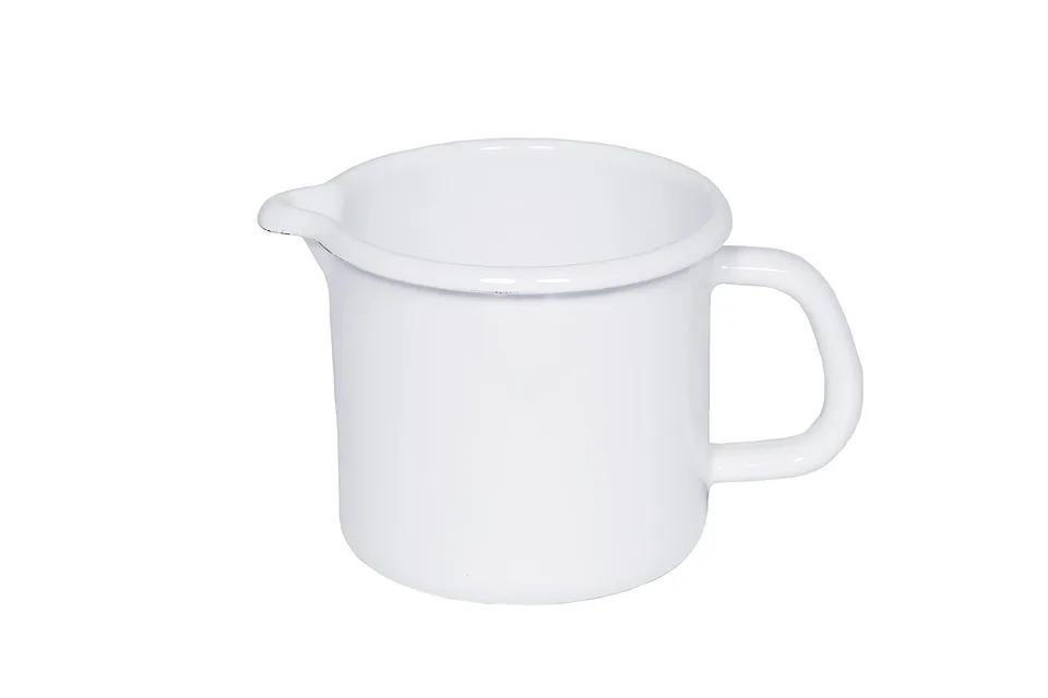 riess-schnabeltopf-12-cm-wei-1-0-l-emaille-mit-deckel-und-henkel-induktion image 1