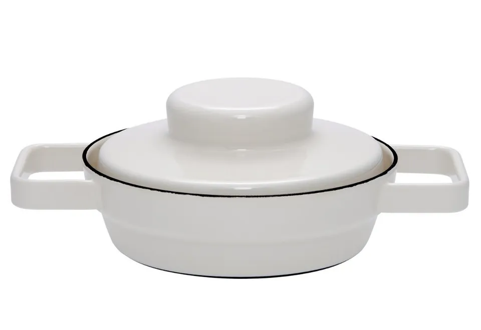 riess-aromapots-pfanne-mit-deckel-16-cm-emaille-light-grey image 1