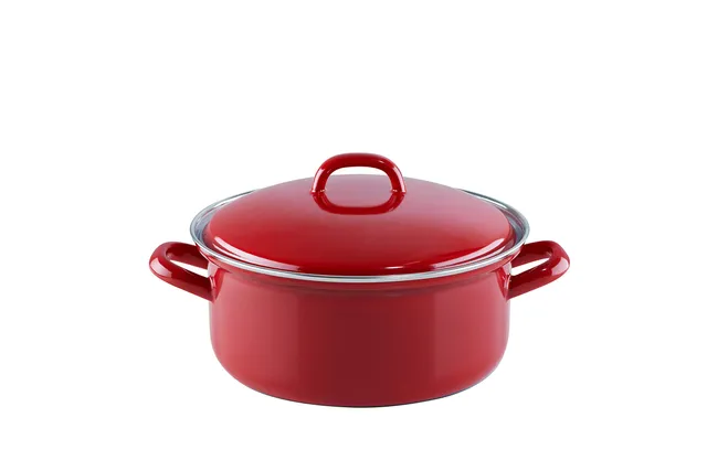 riess-0130-030-kasserolle-ceramic-glas-red-20-cm-2-liter-mit-deckel-emaille-indu image 1