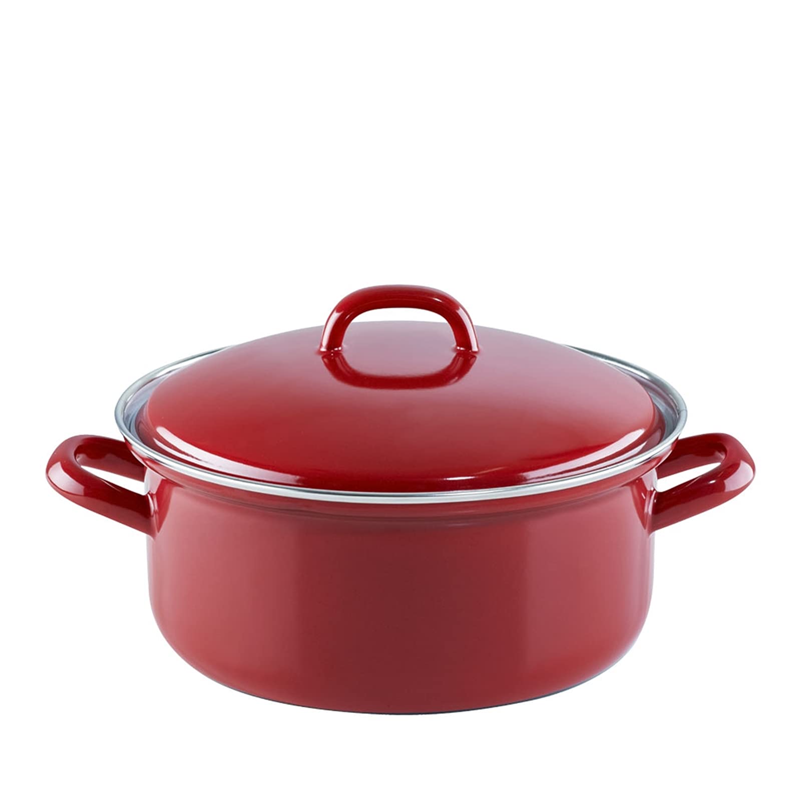 riess-0131-030-kasserolle-mit-deckel-22cm-ceramic-glas-red-emaille-3l image 1