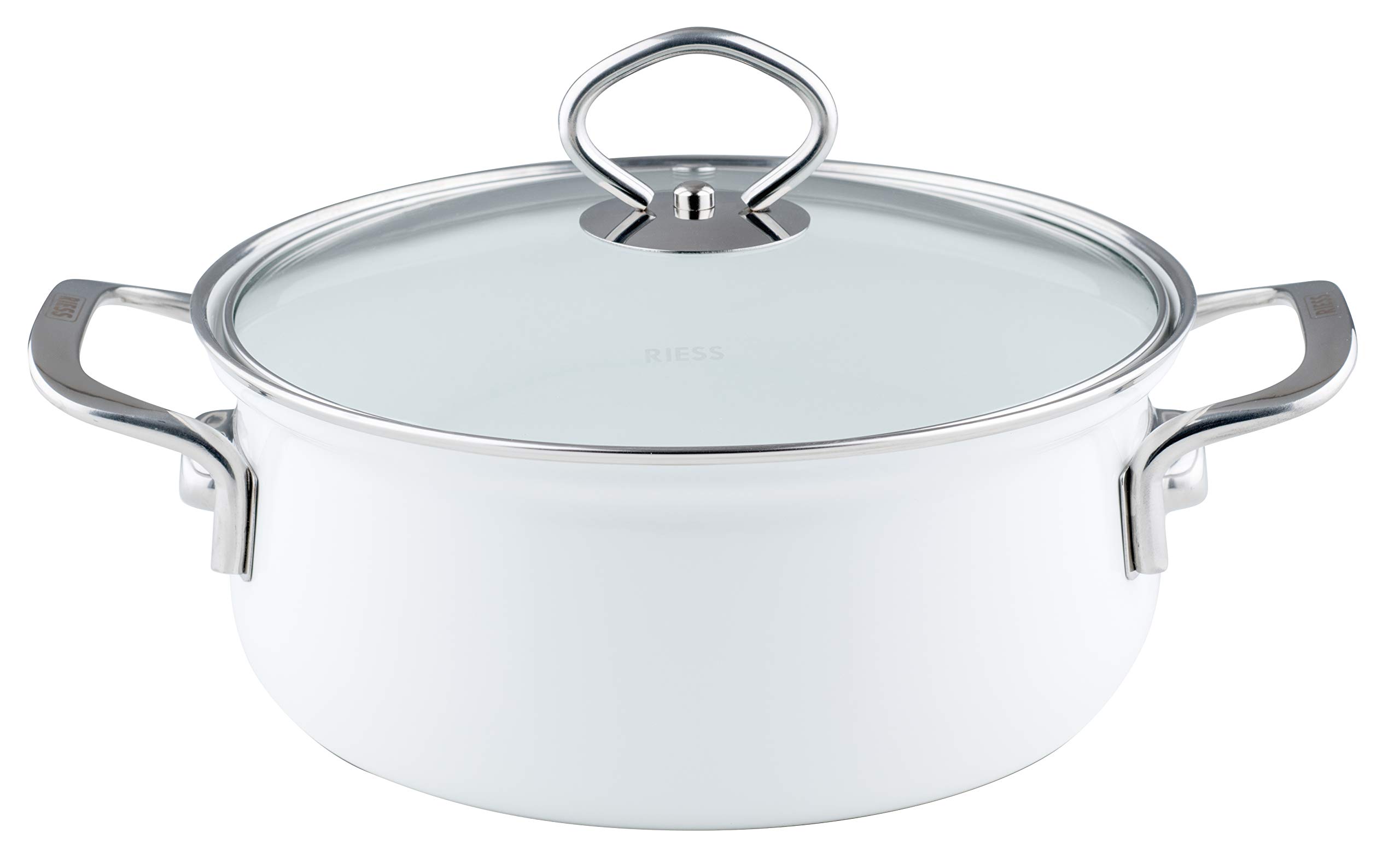 riess-nouvelle-arcticwei-kasserolle-mit-glasdeckel-20-cm-2-liter-emaille-indukti image 1