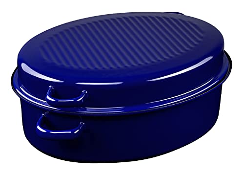 riess-classic-g-nsebr-ter-oval-42-cm-9-l-emaille-blau-induktion-mit-deckel image 3