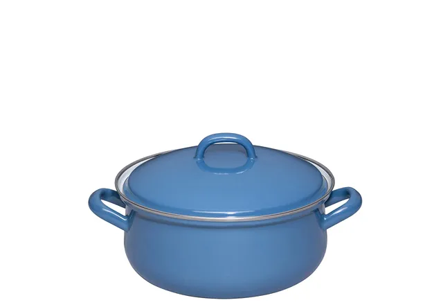 riess-0613-129-kasserolle-mit-deckel-18cm-nature-blue-dark-emaille-2-0l image 1