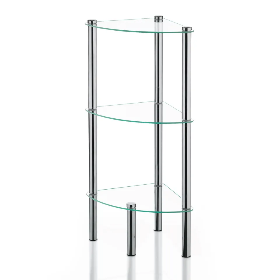 kela-ole-eckregal-3-etagen-metall-sicherheitsglas-76-cm image 1