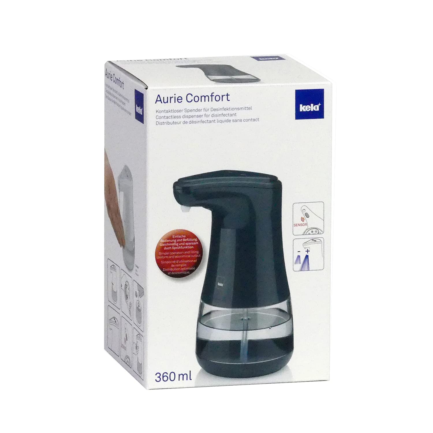 kela-aurie-comfort-seifen-und-desinfektionsspender-sensor-360-ml-grau image 7