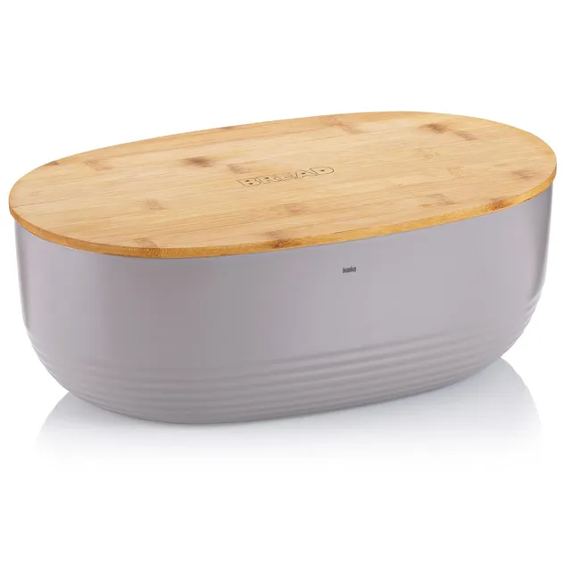 kela-namur-brotkasten-grau-37-5x23x14cm-mit-bambusdeckel image 1