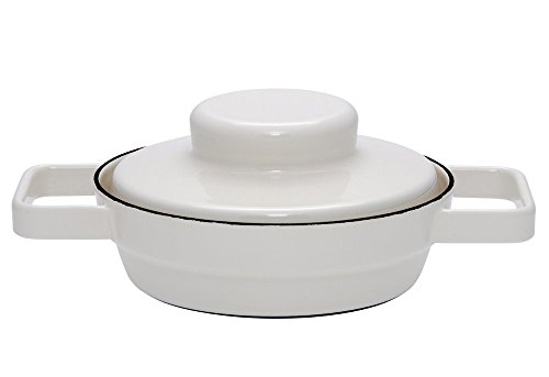 riess-aromapots-pfanne-mit-deckel-16-cm-emaille-light-grey image 2