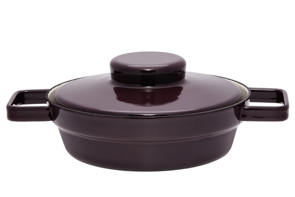riess-aromapots-pfanne-mit-deckel-20-cm-dark-aubergine-emaille image 1