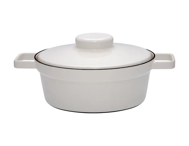 riess-aromapots-light-grey-kasserolle-mit-deckel-24-cm-2-0-l-emaille image 1