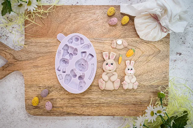 karen-davies-easter-bunny-silikonform-f-r-fondant-schokolade image 1