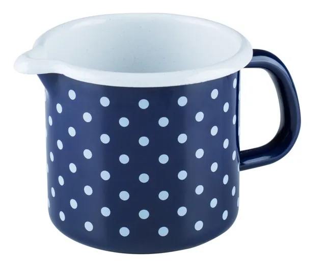 riess-0039-075-schnabeltopf-10-cm-0-8-liter-emaille-p-nktchenblau image 1