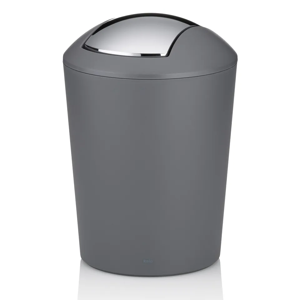 kela-marta-schwingdeckeleimer-5l-kosmetikeimer-grau-matt-kunststoff image 1