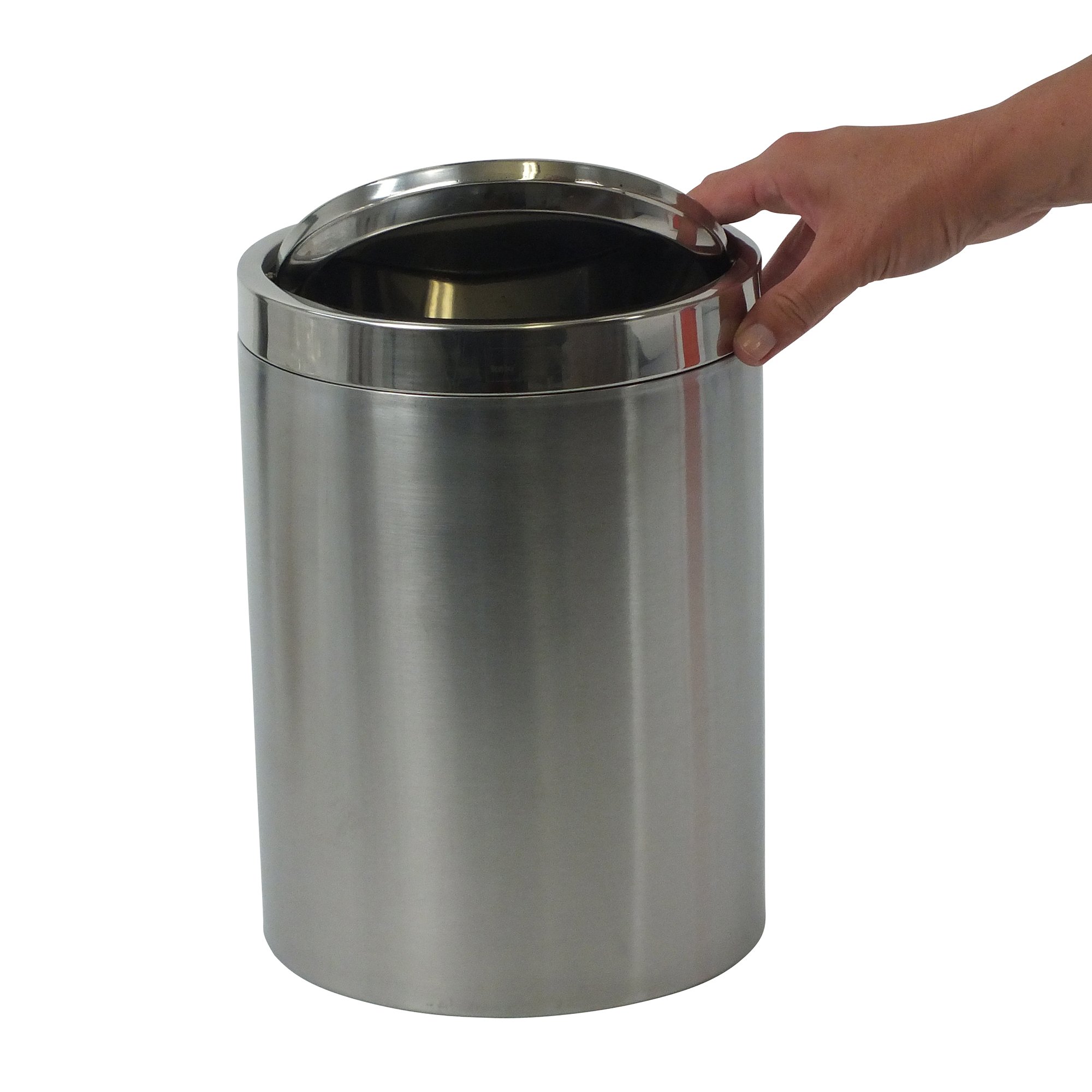 kela-ari-kosmetikeimer-7-liter-edelstahl-matt-mit-schwingdeckel image 5