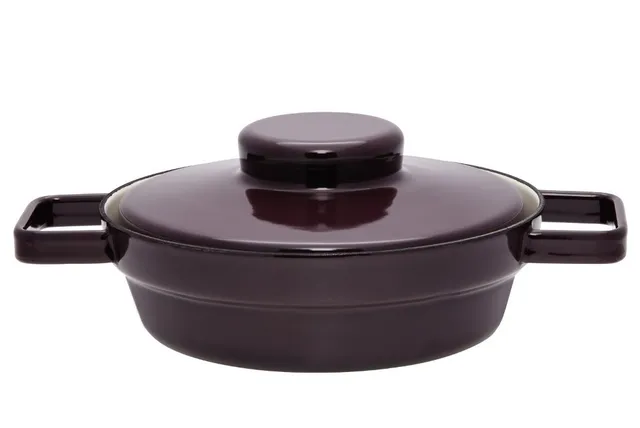 riess-aromapots-pfanne-mit-deckel-20-cm-dark-aubergine-emaille image 1