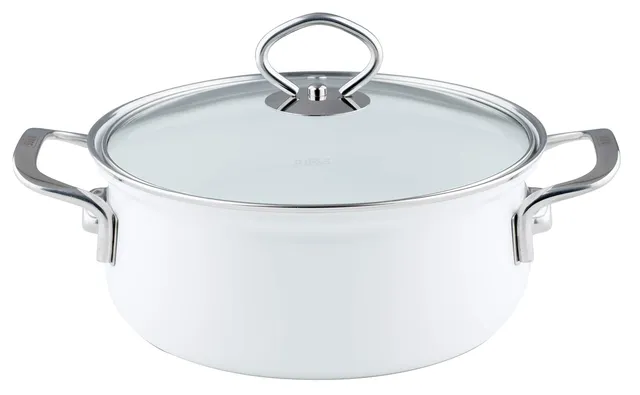 riess-nouvelle-arcticwei-kasserolle-mit-glasdeckel-20-cm-2-liter-emaille-indukti image 1
