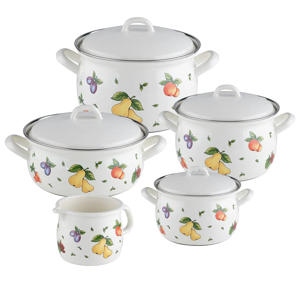 riess-fruit-garden-emaille-topfset-5-teilig-10-liter image 1