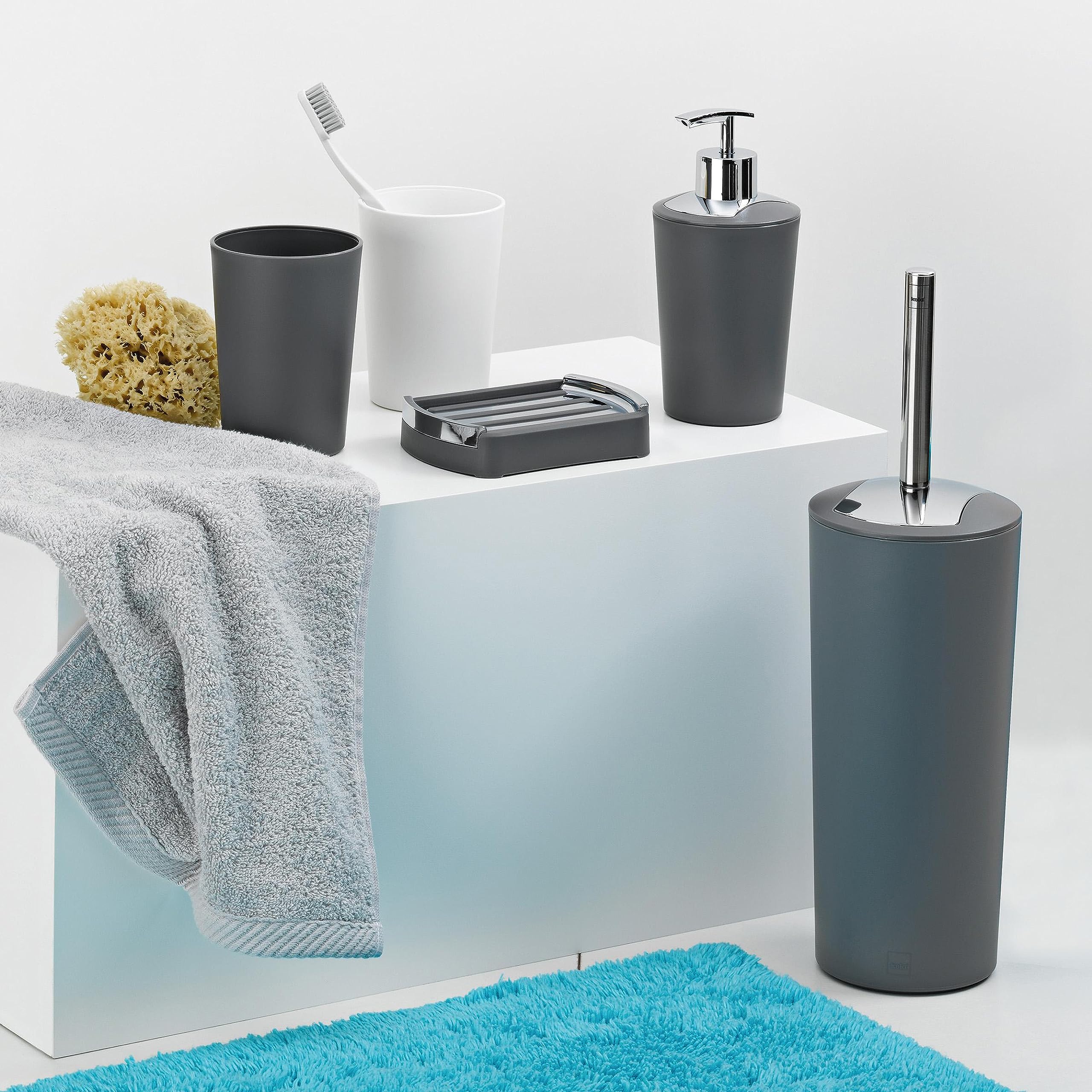 kela-marta-wc-b-rstengarnitur-kunststoff-grau-matt-36-5-cm image 2