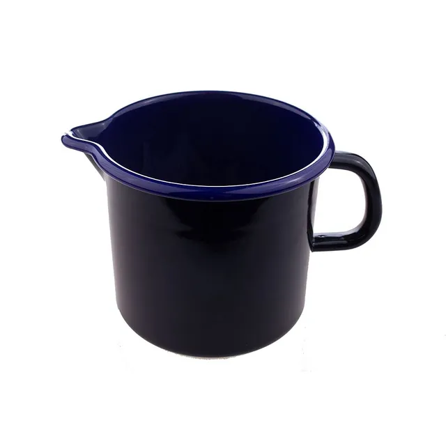 riess-0040-025-schnabeltopf-12cm-hotel-profi-schwarz-emaille-1-0l-mit-deckel image 1